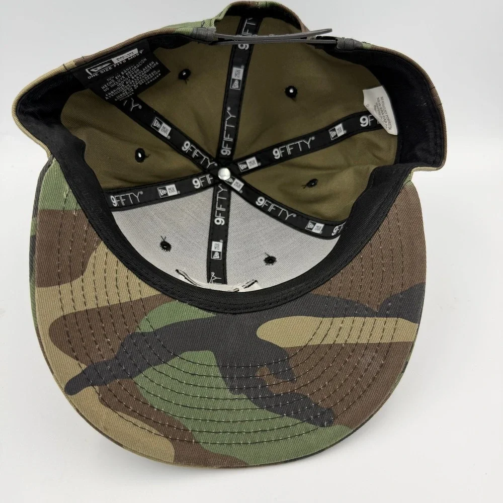 New Era 9FIFTY Snapback Hat Woodland Camo Adjustable Baseball Cap OSFM